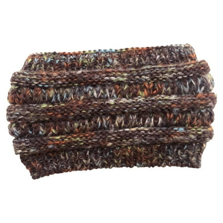 

NUOLUX Woolen Yarn Headband Colorful Spot Knitted Ponytail Hat Empty Fashion Thicken Hat for Outdoor Camping Coffee