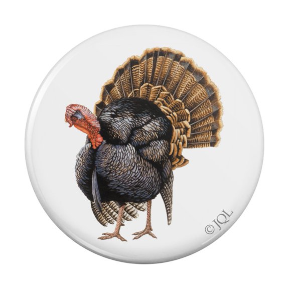 Tom the Awesome Wild Turkey Pinback Button Pin