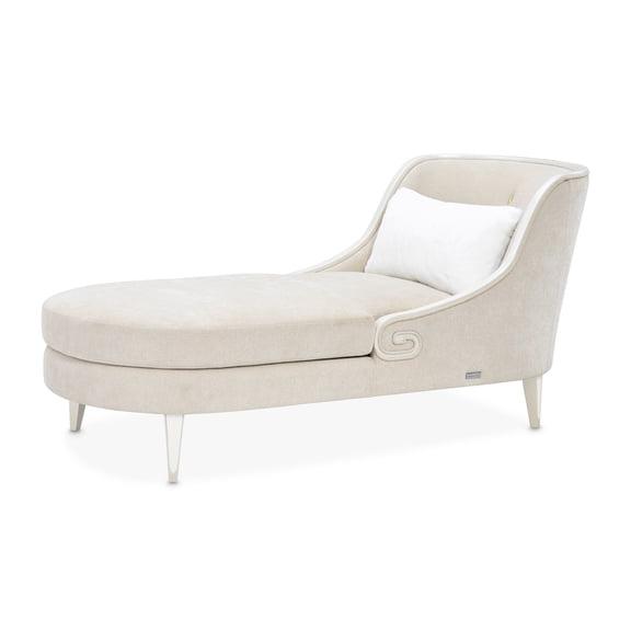 La Marisia Chenille Chaise - Tranquil/Light Champagne