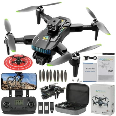 XT505 GPS Drone with 8K HD Camera, Foldable FPV RC Quadcopter with 360° Obstacle Avoidance, Brushless Motor, Auto Return,Follow Me & 2 Batteries for Adults and Beginners