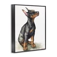 thumbnail image 2 of Stupell Industries French Country Doberman Puppy Dog Pet Animal Watercolor Black Framed Giclee Art, 24 x 30, by George Dyachenko, 2 of 7