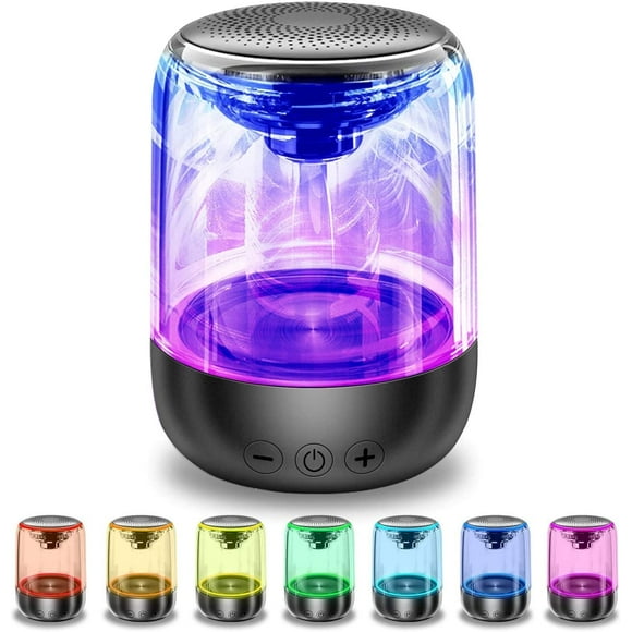 Portable Bluetooth Speaker, Mini Pocket Size Man Gadget, True Wireless Stereo Speaker with Crystal Clear Sound Rich Bass 33 Ft Wireless Range Microphone LED Light Show TF Card