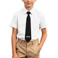 thumbnail image 1 of Odeerbi Camisa de Vestido Para Niños Con Corbata de Manga Corta Con Impresión de Carta Camisas de Uniforme Escolar, 1 of 8