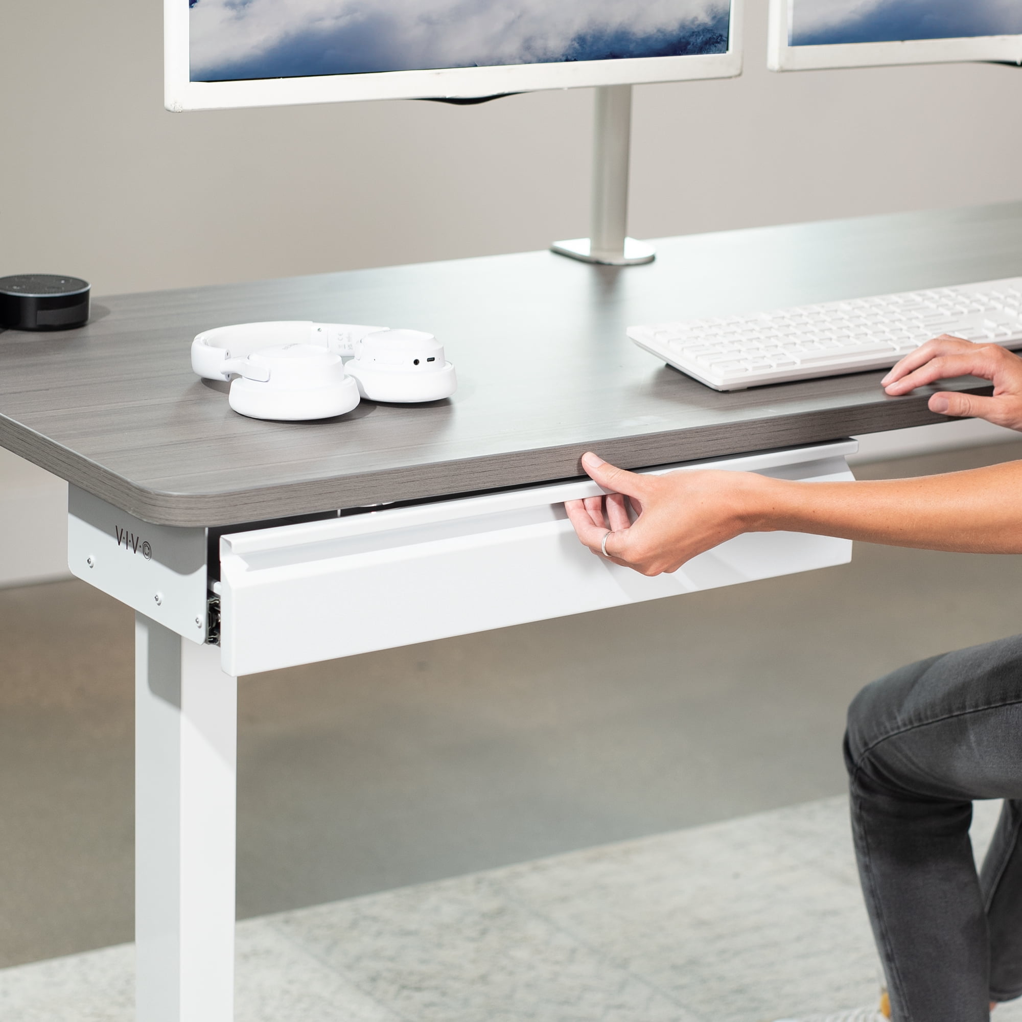 VIVO White Space Saving 22" Pull Out Under Desk Storage Drawer without Shell