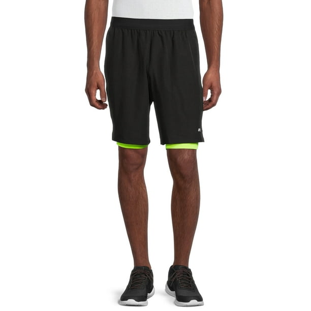 Russell Men's and Big Active 2-in-1 Woven 9" Shorts with Liner, up to size 5XL - Walmart.com