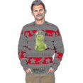 thumbnail image 3 of Chandail Adulte Rouge et Vert 3d T-rex Chandail de Noël Moelleux Haute Qualité, 3 of 5
