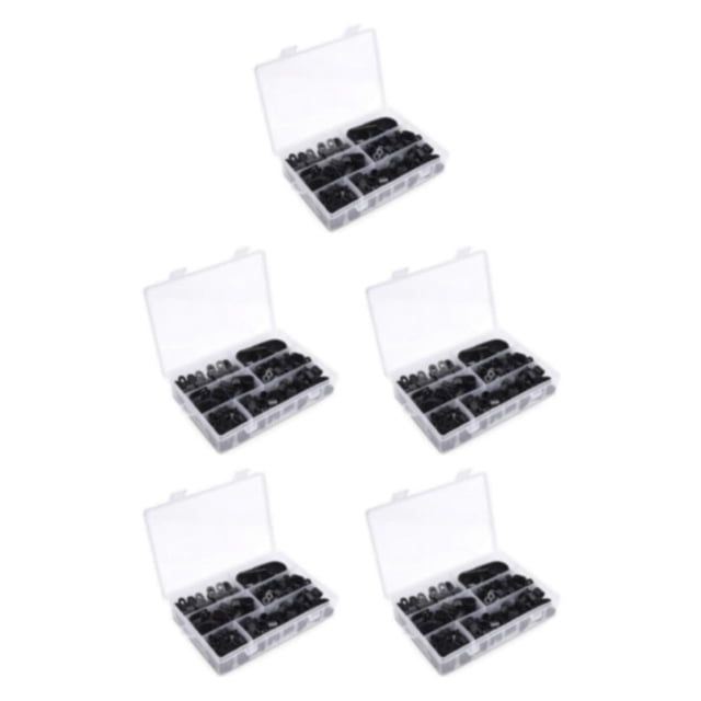 Clips P de Nylon Kenally 200Uds para sujetar cables y conductos color Negro