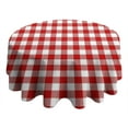 thumbnail image 4 of Christmas Round Tablecloth 70x70in(178x178cm) – Waterproof Polyester Table Cover with Full Print Design, Wrinkle Resistant & Washable for Kitchen Dining Party Decor, 4 of 6