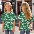 thumbnail image 6 of UQJfacai Girls T Shirts Oversized Short Sleeve Kids Summer Tops Teen Soft Casual Camo Graphic Crewneck Basic Tees 5-15 Years, 6 of 9