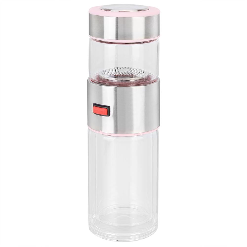 LYUMO Glass Water Bottle, Large Glass Water Bottle,400ML DoubleLayer Glass