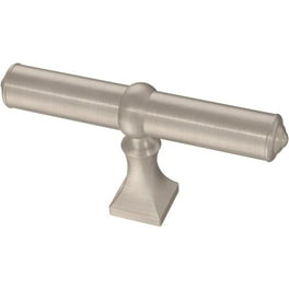 Elegant Base 2-7/8 in. (73 mm) Satin Nickel Elongated Bar Cabinet Knob Elegant Base 2-7/8 in. (73 mm) Satin Nickel Elongated Bar Cabinet Knob