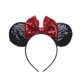 thumbnail image 2 of Diadema de Mickey con lazo de lentejuelas y lunares rojos y ondas, accesorios para el cabello de Mickey Mouse, horquilla Paradise Play, ropa cómoda, 2 of 6