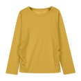 thumbnail image 4 of ABPWLY Clearance Shirts for Girls Shirts for Kids Casual Crewneck Soft Breathable Sports Tunic Tops Cute Solid Long Sleeve Tops Girls Tops(Size:9 Years), 4 of 7