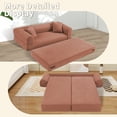 thumbnail image 4 of 3 in 1 Convertible Sofa Bed, 80" Corduroy Folding Pull Out Couch with 2 Pillows, Floor Sofa with Side Storage for Living Room, No Assembly Modern Boneless Couch Compression Sofa, 30"W, 4 of 11