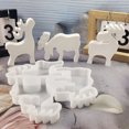 thumbnail image 2 of Billuyoard Molde de fundición de reno de silicona blanca, regalos festivos para seres queridos, forma de silicona, Navidad, no tóxico Artesanía, 2 of 6