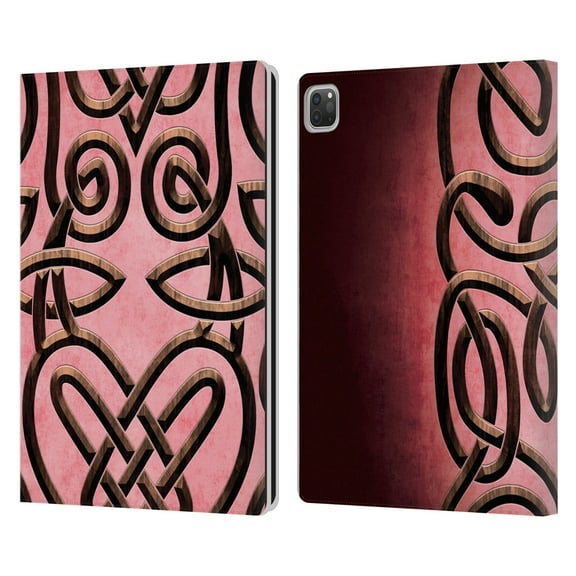 Head Case Designs Officially Licensed Brigid Ashwood Celtic Wisdom 3 Love Knot Leather Book Wallet Case Cover Compatible with Apple iPad Pro 12.9 (2020 / 2021)