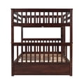 thumbnail image 5 of Sesslife 2 Drawers Bunk Bed Full Over Full, Sturdy Wood Bed Frame with Ladder and Guardrail, Convertible to 2 Full Size Platform Bed, No Box Spring Needed, Easy Assembly, Espresso, 5 of 10