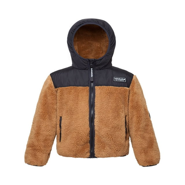 Rokka&Rolla Veste à Capuche en Sherpa pour Garçon Tailles 4-18