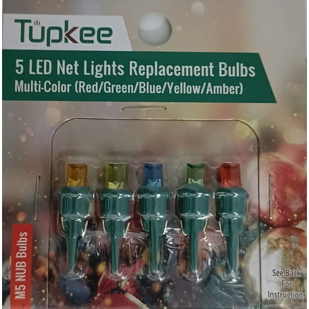 

Tupkee Net Lights Replacement Bulbs - LED Multi-Color M5 NUB Bulbs - 5 Bulbs per pkg