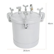 10L Industrial ing er Pot Style Large Capacity High Pressure Air Gun Set With Pressure Gauge Hose, Silver