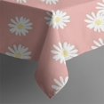 thumbnail image 4 of Pink Daisy Flower White Blooms Pattern Rectangle Tablecloth 60"x120",Waterproof Polyester Rectangle Table Cloth, Wipeable Spillproof Polyester Tablecloth for Dining, Camping, Indoor and Outdoor, 4 of 6