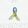 thumbnail image 4 of Inktastic Down Syndrome Awareness Blue and Yellow Hearts Ribbon Girls Baby Dress, 4 of 5