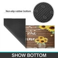thumbnail image 7 of 2 Piece Brown Wood Sunflower Flowers Rug Kitchen Rug Set, Decor Kitchen Rugs, Absorbent Non-Slip Washable Floor Mats, Home Indoor Runner Rugs 17"x47"+17"x30", 7 of 7