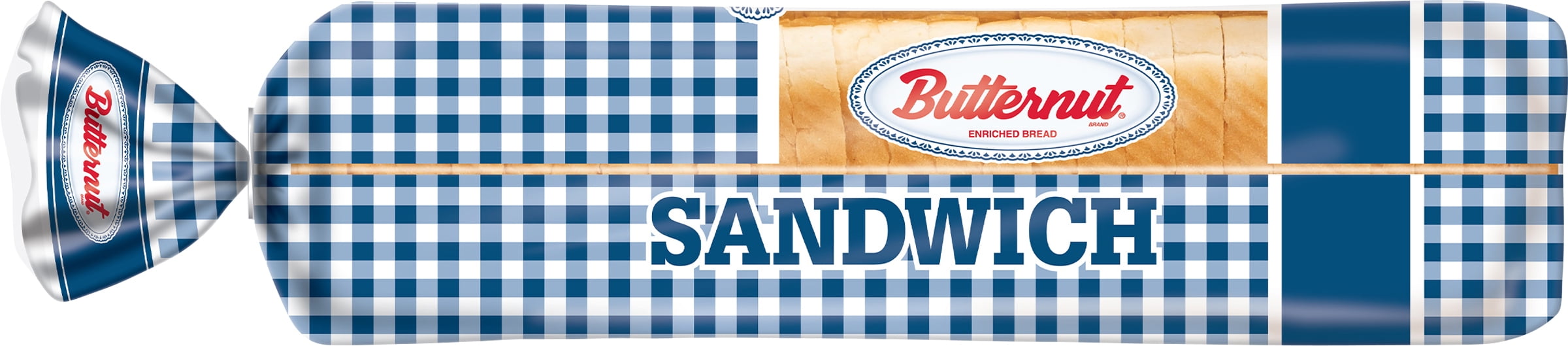 Butternut Sandwich Bread, Enriched Soft White Bread, 24 oz, Shelf-Stable