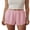Pink, variant on LMLYSoH Womens Satin Shorts Loose Casual Solid Color Elastic Waist Mini Shorts Stylish Summer Streetwear