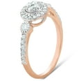 thumbnail image 2 of Pompeii 1/2 Ct Diamond Round Halo Vintage Engagement Ring 10k Rose Gold (H,I1-I2), 2 of 3