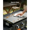 thumbnail image 6 of VEVOR Gas Griddle, 4-Burner Flat Top Grill, 36 inch Grill Plate Foldable Propane Griddle with Wheels, 60000 BTU Outdoor Flat Top Grills for Pan-Frying, Grilling, Stir-Frying, & BBQ, Pulse Ignition, 6 of 9