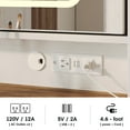 thumbnail image 5 of Vabches Farmhouse Makeup Vanity Desk with Sliding Mirror Large Vanity Table with 3 Drawers and Charging Station, White, 5 of 9