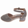 thumbnail image 3 of Badgley Mischka Dress Shoes for Girls, Fashionable Elegant Style (Little Kids Big Kids), Silver, Size: 1, 3 of 5