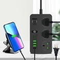 thumbnail image 1 of Feltree 3 Outlets Power Strip Protector 3000W Multi Plug Outlet with 6 USB Off Botton 78.7in Extension Cord with Multiple USB Outlets for Office Dorm Room, 1 of 7