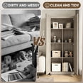 thumbnail image 7 of Gianna 71 inch Wooden Storage Cabinet, Freestanding Cupboard, 4-Tier Home Organizer for Kitchen, Living Room, Bedroom，Gray, 7 of 7