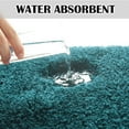 thumbnail image 4 of Bathroom Contour Rug Non Slip Bath Mat Water Absorbent Soft Microfiber Shaggy Bathroom Mat Machine Washable Bath Rug for Bathroom Thick Plush U Shape Toilet Rug (20 x 24, Teal), 4 of 6