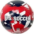 thumbnail image 4 of Icon Sports U.S. Soccer Ball, PVC, Red/White/Blue Brushstroke, Size 4-5, 4 of 6