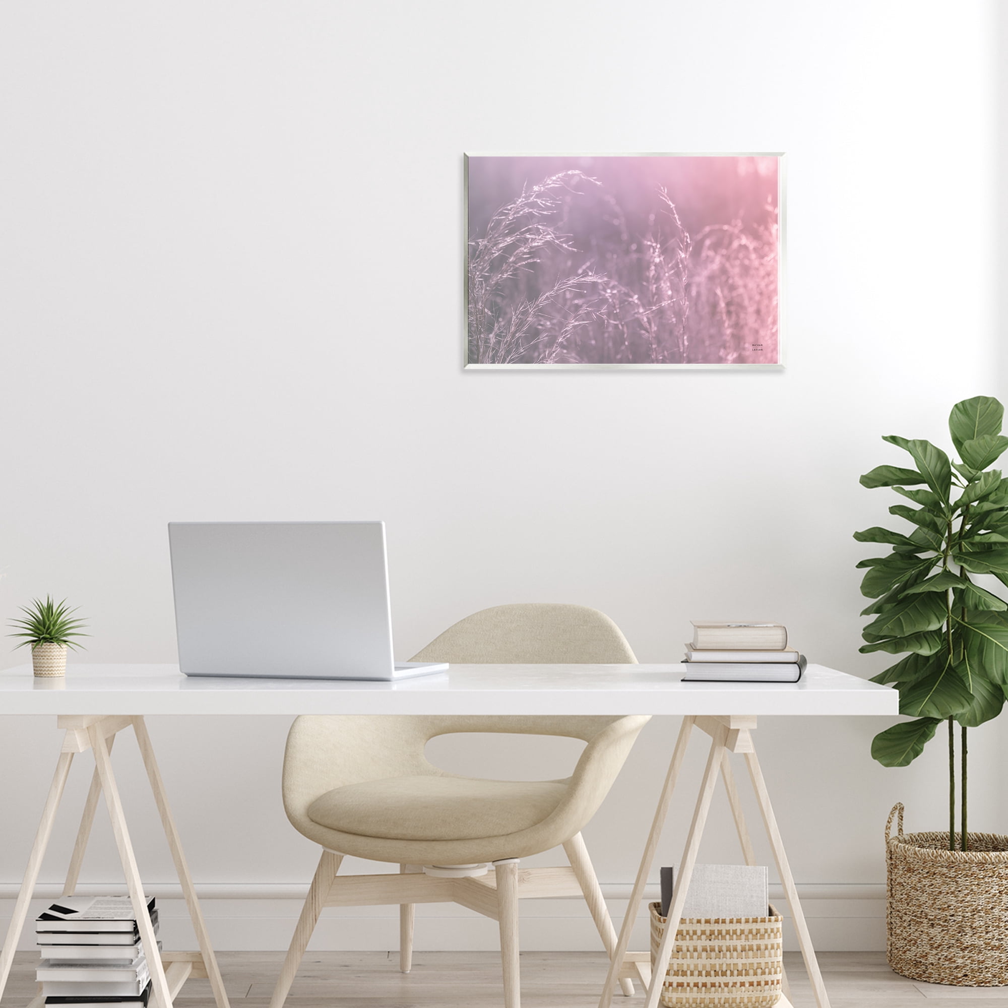 Stupell Industries Pink Meadow at Dawn Wall Plaque Art, design by Nathan Larson