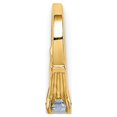 thumbnail image 4 of Auriga Fine Jewelry 14K Yellow Gold Ring with Light Blue Cubic Zirconia Charm Pendant for Women (W- 6.6mm), 4 of 6