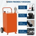 thumbnail image 3 of 45 Gallon Fuel Caddy with Manual Transfer Pump – Portable Gasoline & Diesel Storage Tank for Cars, Mowers, ATVs, Boats(Orange), 3 of 7