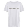 thumbnail image 3 of WILLBEST Chemises pour Femmes Mode Été Décontractée Col Rond Manches Courtes T-Shirt Imprimé Ample Confortable 1, 3 of 6