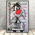 thumbnail image 1 of Disney Cartoon Characters Canvas Poster Graffiti Mickey Mouse Donald Duck Home Room Decor Wall Art Painting Mural Print Pictures20X30cm Unframed Gao Jinjia LED, 1 of 2