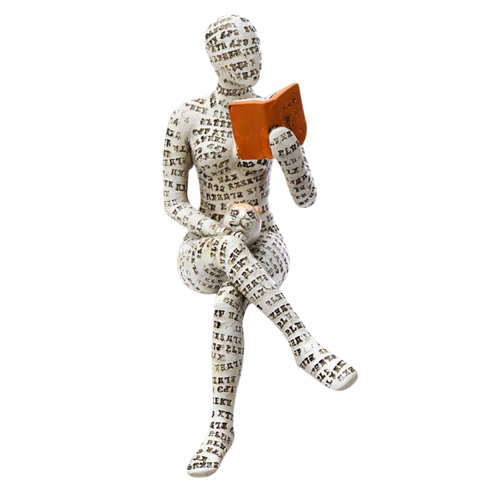 BeforeyaynHoom Decor Pulp Reading Women Figurine Bookshelf Decor, Resin
