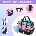 thumbnail image 2 of Cleaning Caddy Bag Heavy-Duty Organizer Tote for Housekeepers, Janitors & Home Cleaning Supplies with Adjustable Shoulder Strap & Multiple Pockets (Pink), 2 of 4