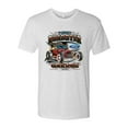thumbnail image 2 of Wild Bobby, Ford Retro T-Bucket Roadster 1923 Vintage Garage Motors, Cars and Trucks, Men Premium Tri Blend Tee, Heather White, Medium, 2 of 4