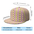 thumbnail image 5 of Streetwear Flat Brim Cap - Retro Geometric Snapback Hat, Fashionable Unisex Fit with Breathable Eyelets for All-Day Wear, 5 of 7