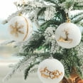 thumbnail image 4 of Christmas Baubles Foam 6cm x 6 with Gold Glitter Christmas Pattern, 4 of 5