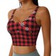 thumbnail image 2 of Balery Red Buffalo Plaid Sujetadores deportivos con espalda cruzada para mujer, acolchados, sin costuras, de alto impacto, ideales para yoga, gimnasio, entrenamiento y fitness.-XX-Large, 2 of 8