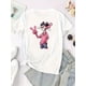 thumbnail image 2 of Camiseta informal con estampado de dibujos animados para mujer. Cuello redondo con estampado de la Pantera Rosa. Top deportivo de moda. Ideal para uso casual y para estar en casa. Regalo perfecto para, 2 of 9