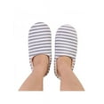 thumbnail image 5 of Winter Women Warm Cotton Striped Slippers Furry Soft Plush Shoes Non-slip Home Indoor, 5 of 5